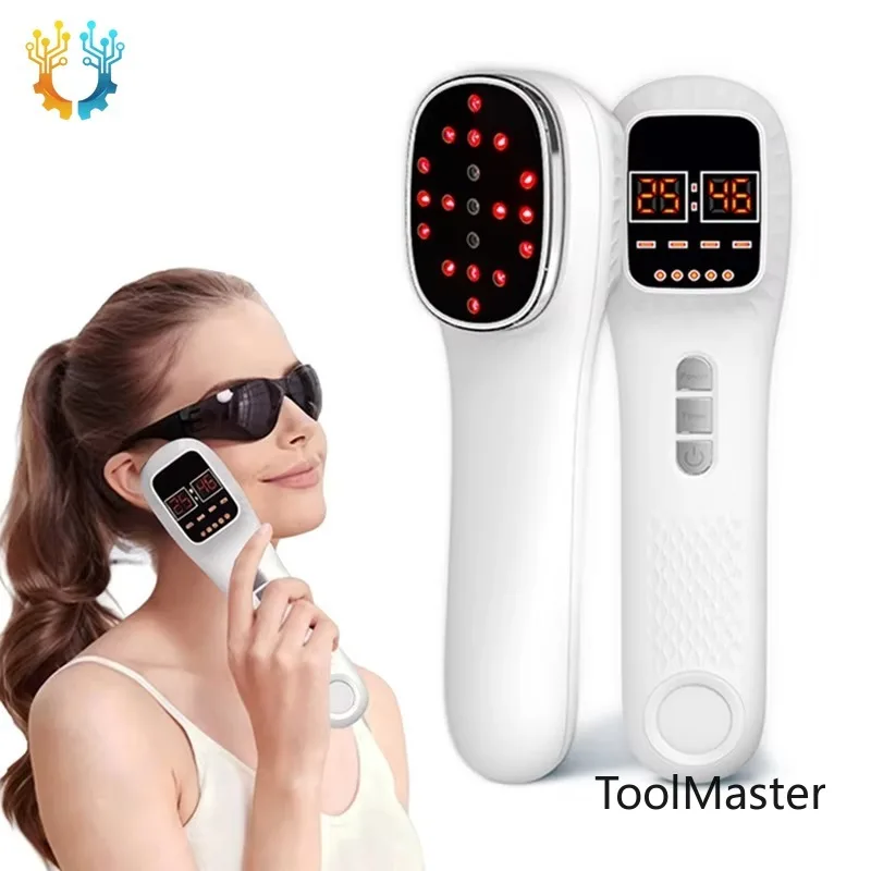 

[2026]650nm 808nm Red Light Infrared Beauty Device Handheld Skin Care Tool With Remote Control 15/30/45/60Min Timer Recahrgeable