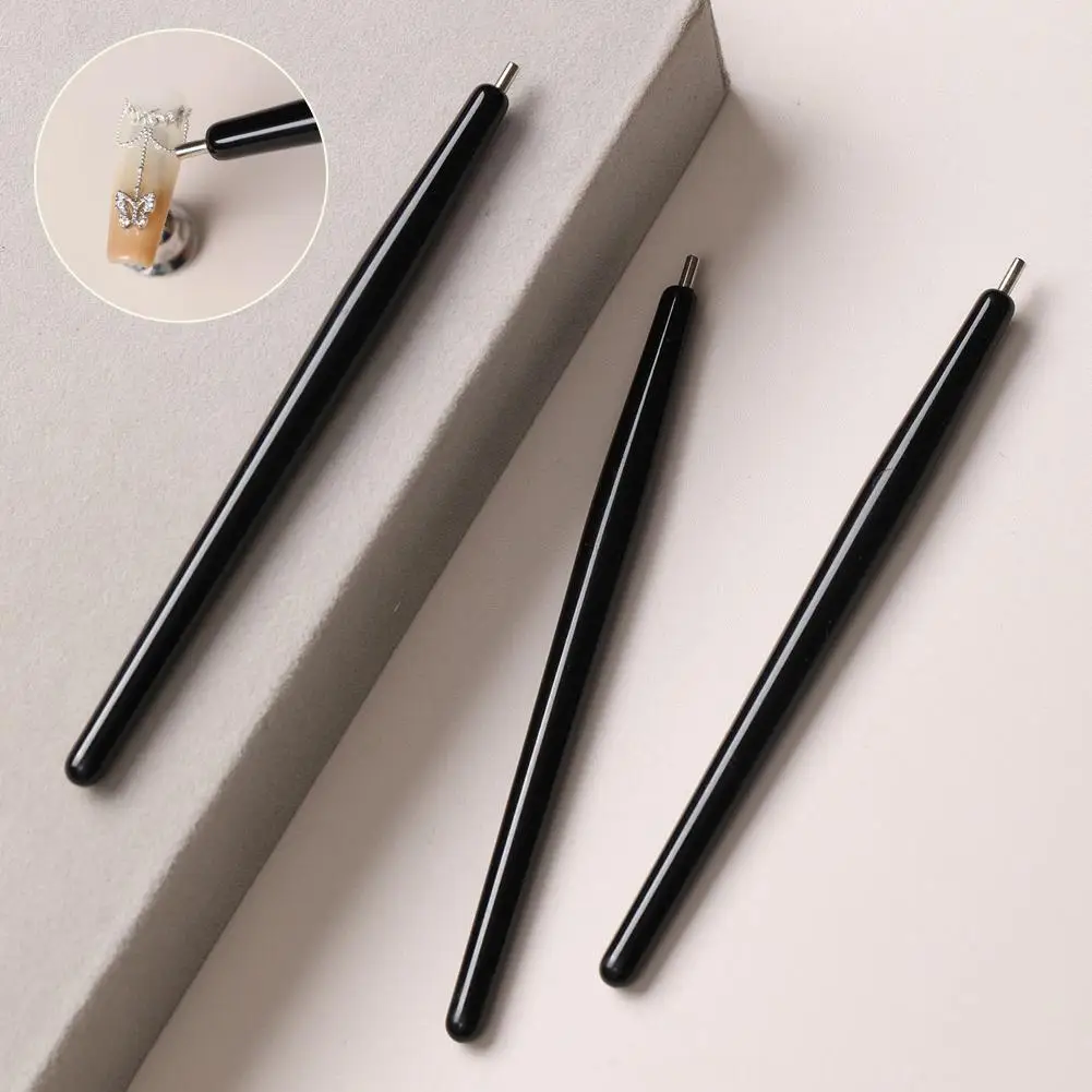 Nail art stahl ball magnetische stift Professionelle Starke Magnet Picker Perlen Silber Ball Auge Werkzeug Gold Gel Polnisch Katze Stahl Nai Z4C5