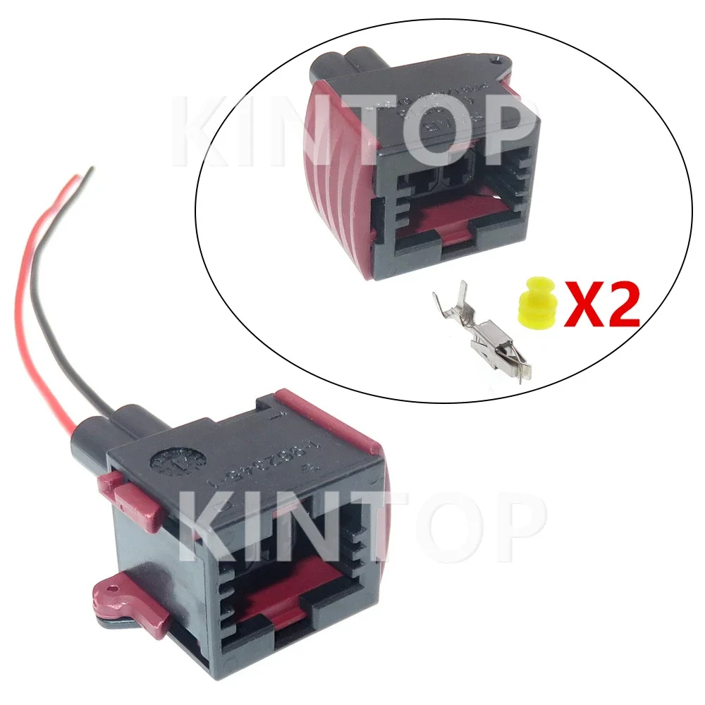 1 juego de 2 pines 1- 962345 -1 1- 965422 -1 1- 963210 -1 Enchufe de bomba de aire acondicionado para automóvil Conjunto de CA automático Enchufe de cable impermeable 1- 962344 -1