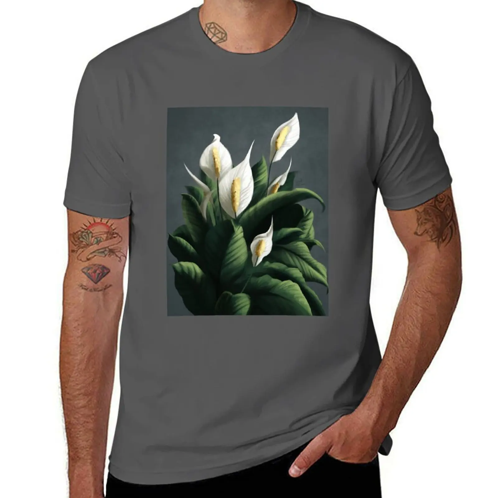 

Peace Lily / Spathiphyllum T-Shirt t shirts for man cotton g man t shirts for men man t shirt graphic T-Shirt