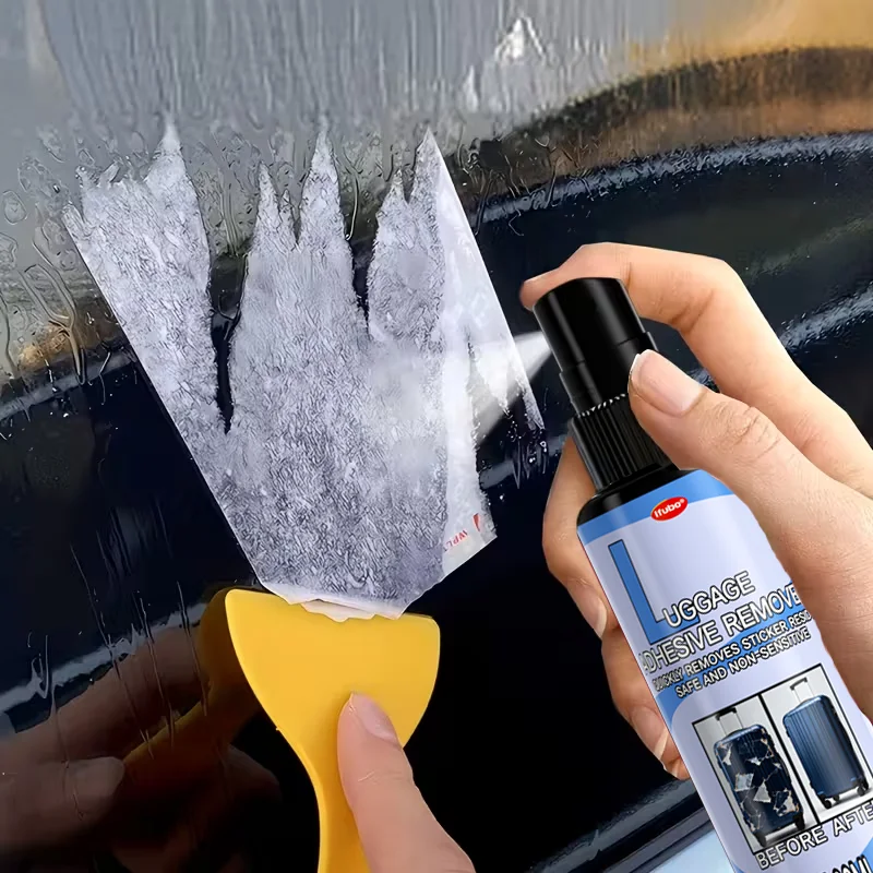 IFUBO 60ML Removedor de Adhesivos para Coche, Spray Quita Residuos de Pegatinas, Removedor de Pegamento Multiusos para Coche, Equipaje y Cristales