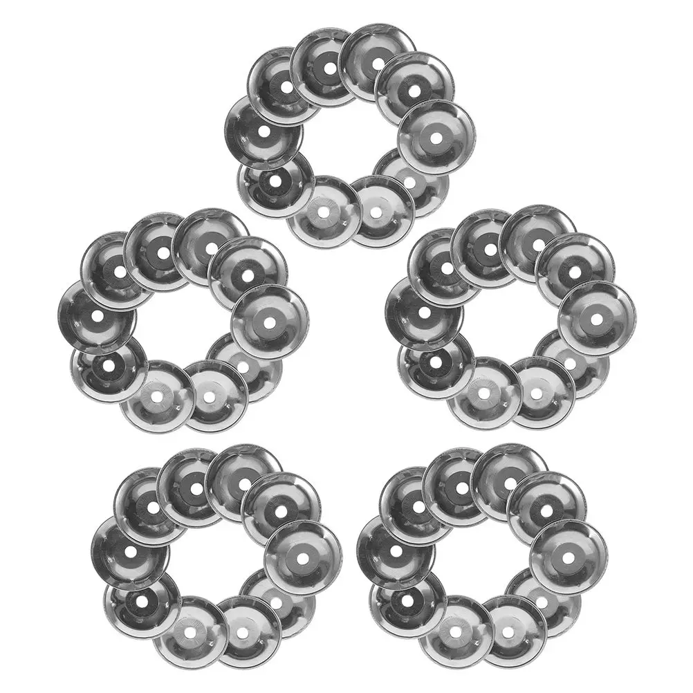 50Pcs Drum Cymbals Metal Jazz Crash Portable Practice Stainless Iron Cymbals for Drum Set Musical Instrument Crash Cymbal
