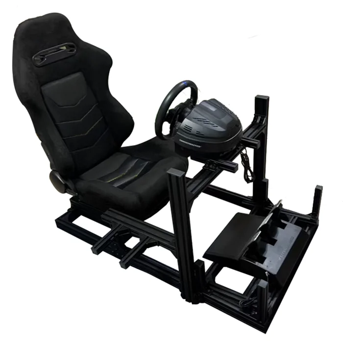 

Customized Silver Black Aluminium Profile 4080 DIY Game Seat Sim Racing Simulator Assembly Kit Sim Rig Frame Sim Racing Cockpit