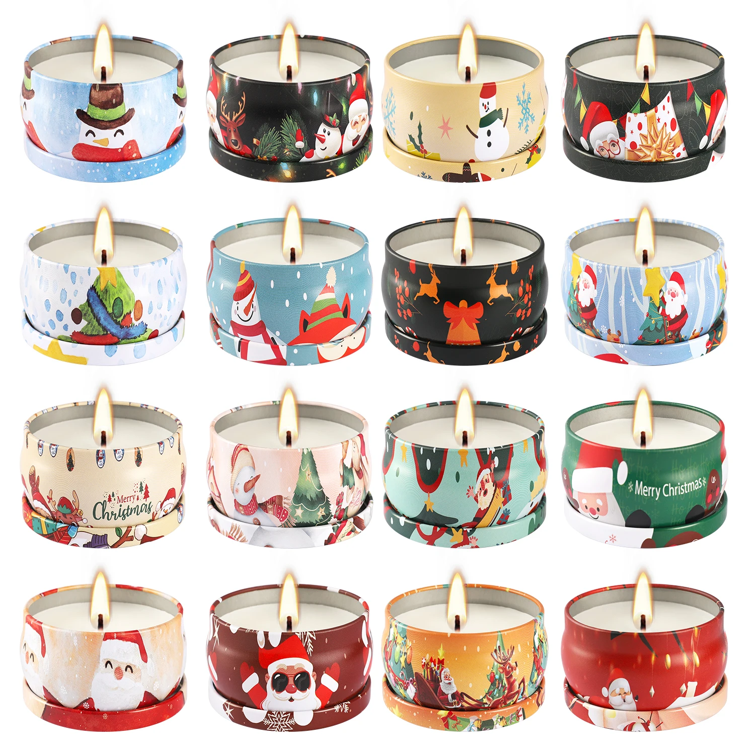 2.3 inch, 16-Piece Christmas S - Scented Candle Set ulasan dan harga