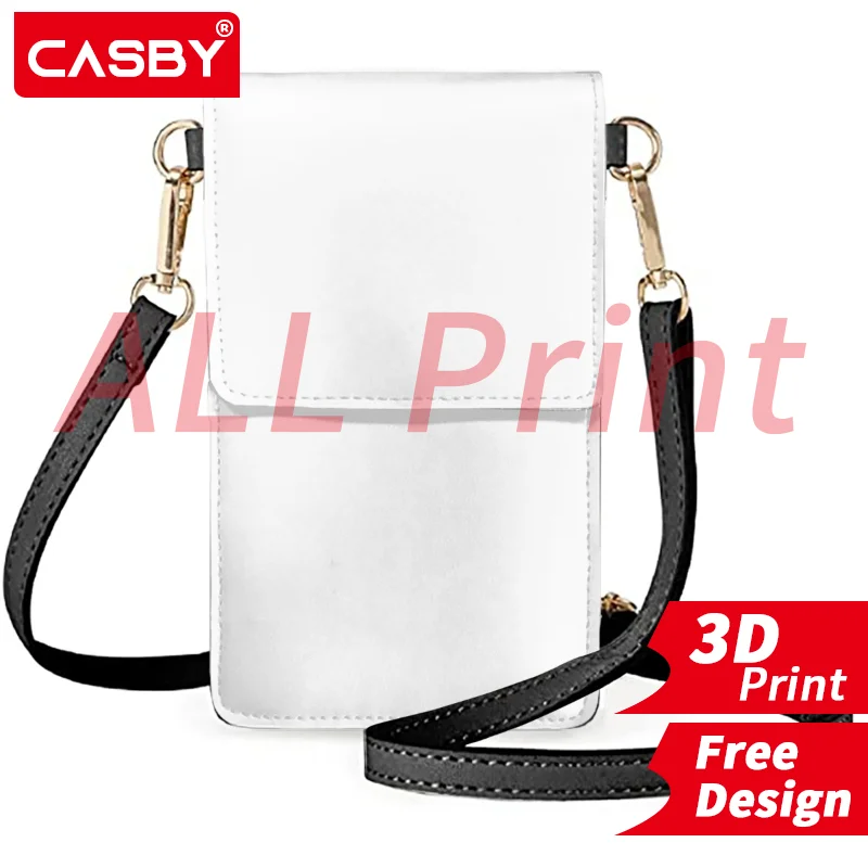 Women\'s Messenger Bag Shoulder Mobile Phone Bags Small PU Crossbody Wallet 3D Print Custom Logo All Print Design DIY Free Design