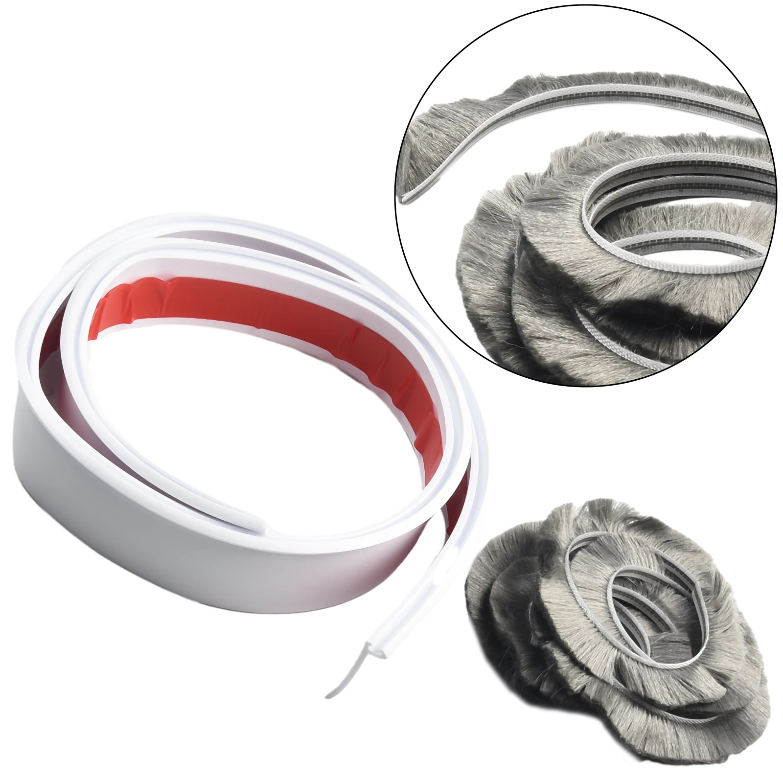 Brush Seal Sealing Strip Home Soundproof 100cm 1PCS 5cm Double Windshield Dustproof Insectproof PVC Rubber Strip