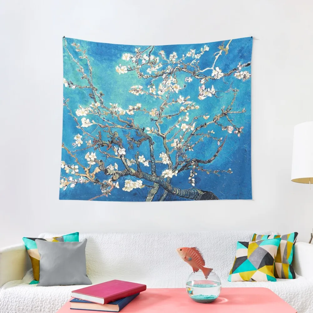 

Vincent Van Gogh almond blossoms turquoise ocean Tapestry For Bedroom Kawaii Room Decor Decoration For Bedroom Tapestry