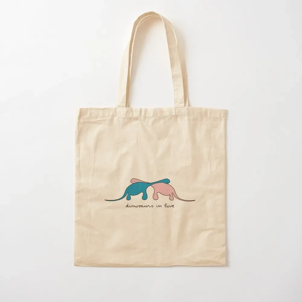 

Dinosaurs in Love Tote Bag personalized tote canvas shopping cute bags luxury women