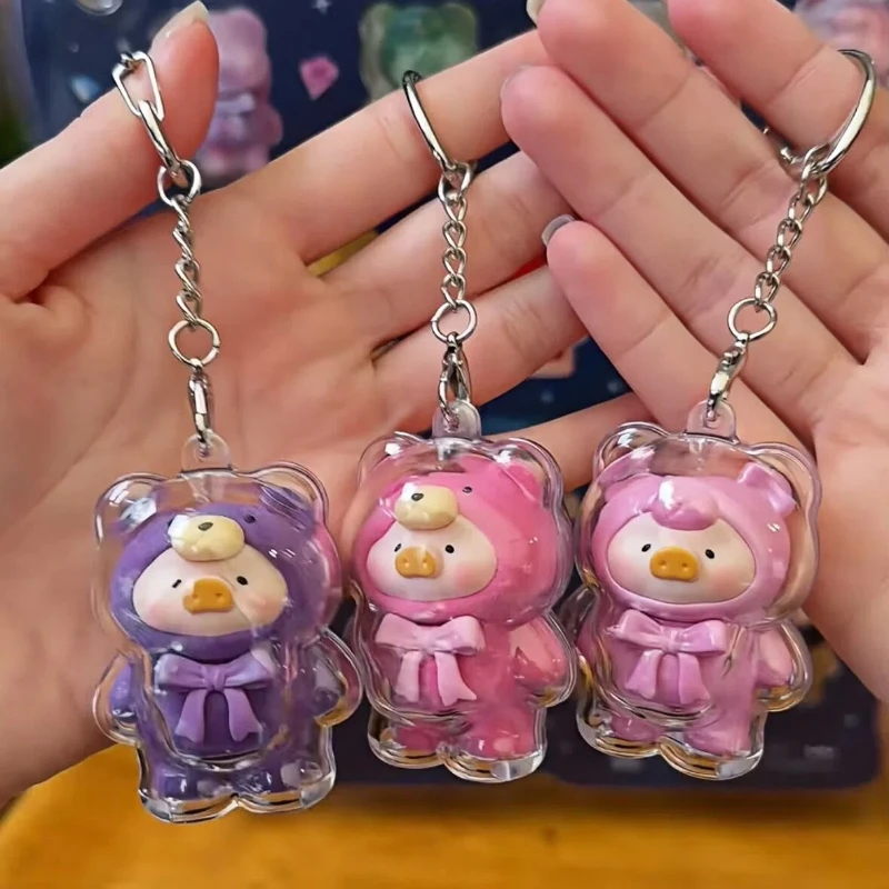 

Коллекционная мини-кукла Lulu The Piggy Teddy из серии Flocked Metallic в слепом пакете, милая коллекционная мини-кукла-боб, игрушка-подвеска в слепой коробке