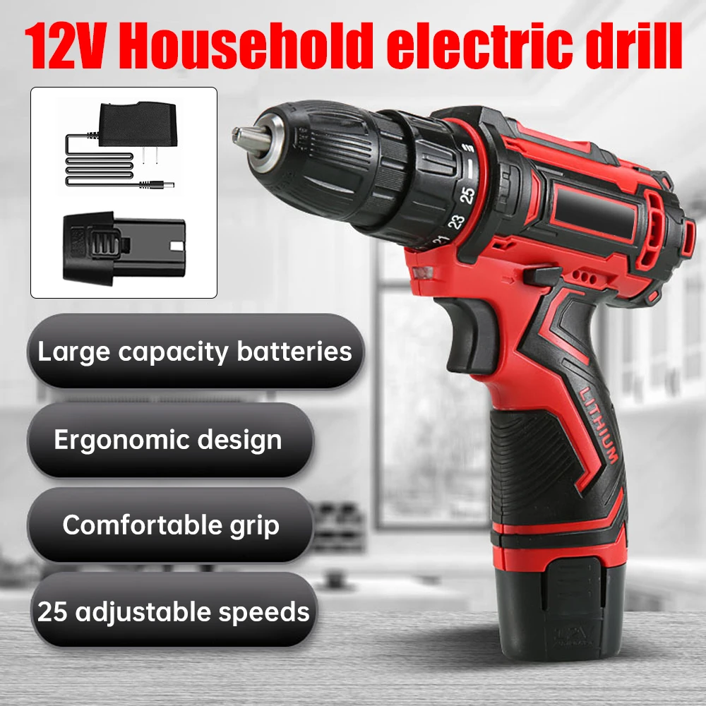 Electric Cordless Screwdriver Impact Drill 2V/16.8V 650W High-power Electric Drill 150N.m Electric Screwdriver Power Tool