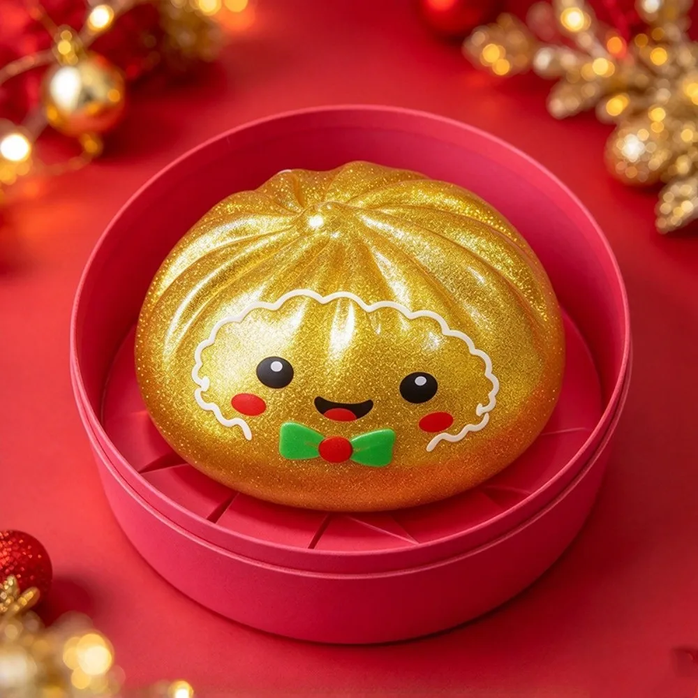 Giant Rainbow Dumpling Squishes Glittering Dumpling-Shaped Soft Squishy Toy Cute Pinch Stress-Relieving Ball Adults & Kids