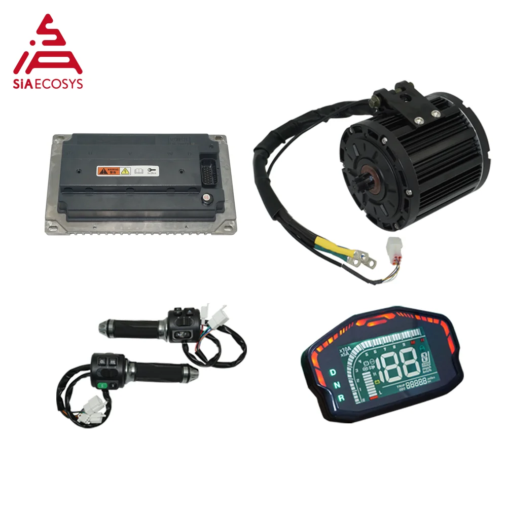 

QS Motor QS138 3000W 70H V1 Mid Drive Motor Spline Shaft with VOTOL EM200-2SP CAN Controller Conversion Kit for E-Motorcycle