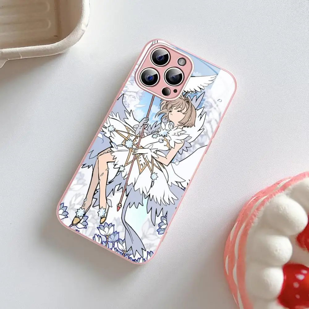 CardCaptor Sakura Anime Phone Case For iPhone 14 13 12 Mini 11 Pro XS Max X XR 14 Plus Tempered Glass Cover