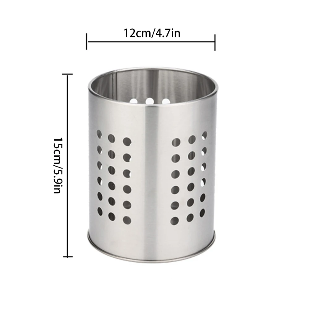 Stainless Steel Kitchen Cooking Utensils Chopstick Holder Caddy Cutlery Organizer Tableware Multi-function Storage Serving Tool