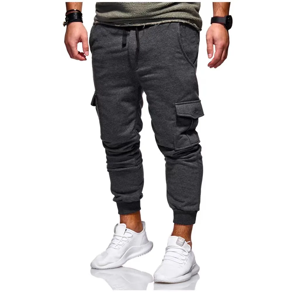 2023 New Men Breathable Slim Casual Pants Muscle Fitness Sports Trousers Bottoms Male Running Training Leggings Jogging Trackpan