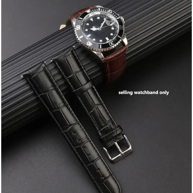 ساعة من الجلد الطبيعي للرجال ، سلسلة ساعات ممتدة ، مناسبة لساعة كاسيو ، ICW ، AX ، Asi ، Seiko ، سلسلة ساعات ، 20 ، 22 حزام