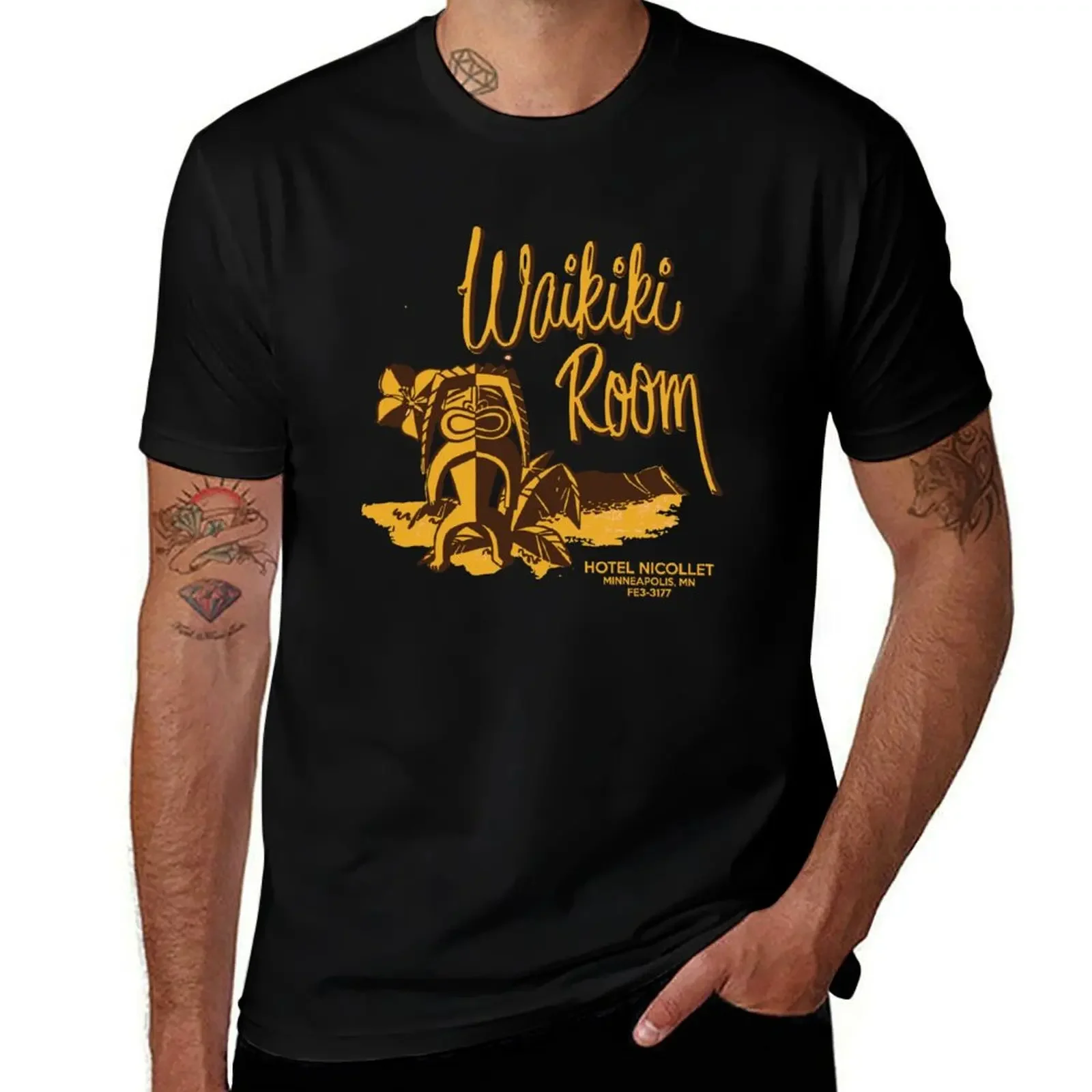 Camiseta de reproducción de menú de habitación Waikiki, ropa de boutique de San Valentín, ropa de San Valentín, blusa, camisetas para hombres