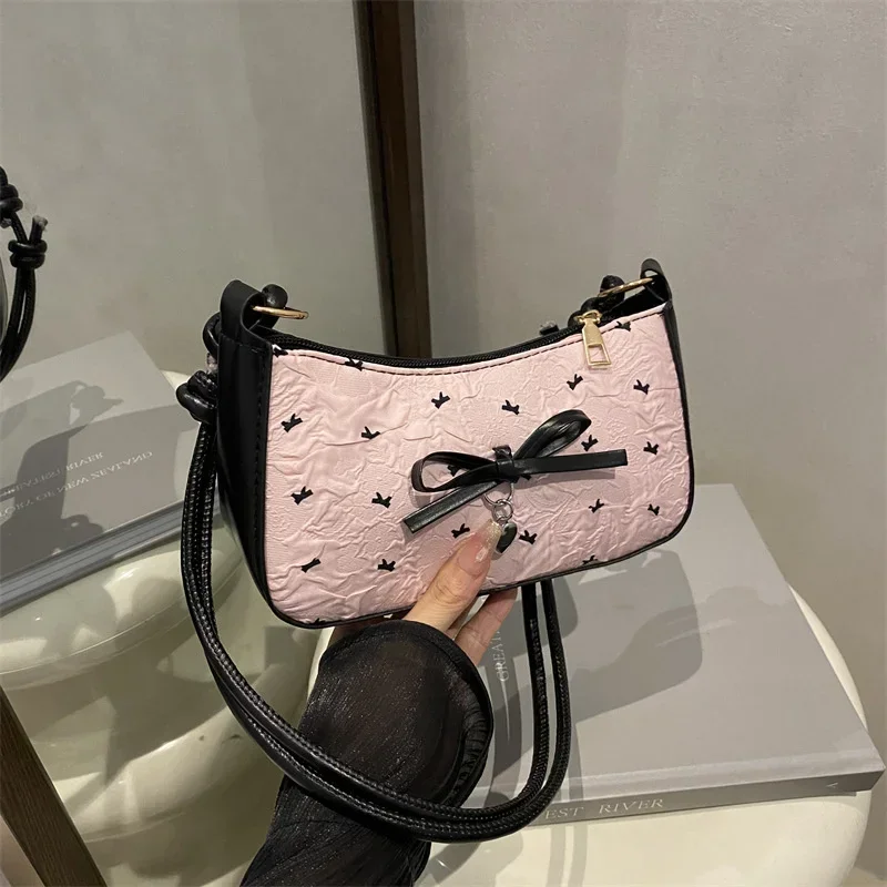 Y2K Harajuku Ita Bag for Women, Korean Japanese Preppy Style Transparent Crossbody Shoulder Handbag Purse for School Daily Use