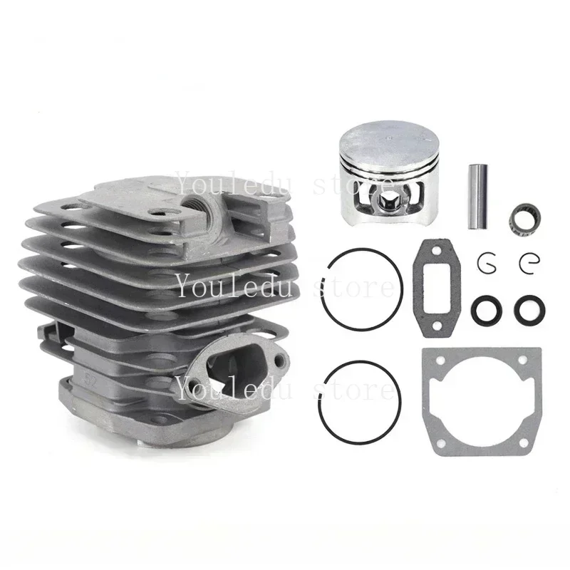 1 Juego de Cilindro y Pistón para Motosierra, Compatible con Motosierra 52 52Cc, Repuestos para Motosierra de Gasolina