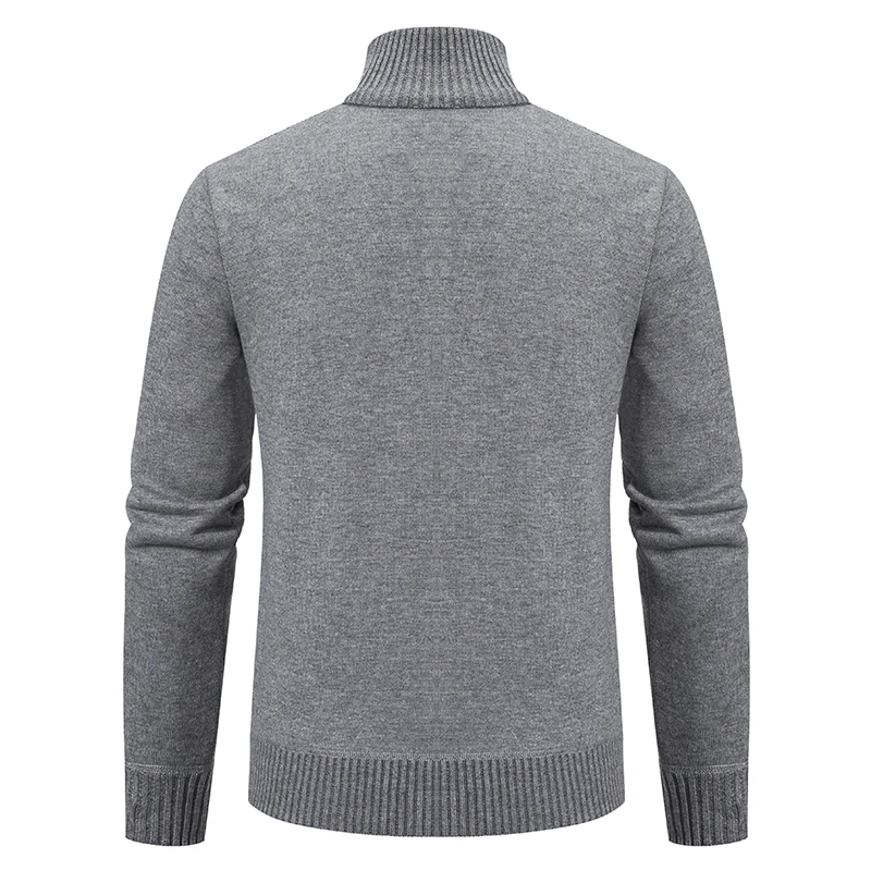 Mens Knit Fleece Cardigan Full Zip Sweater Coat Men's Clothes Jersey Casual Jacket Warm Jumper Harajuku Thick Coat