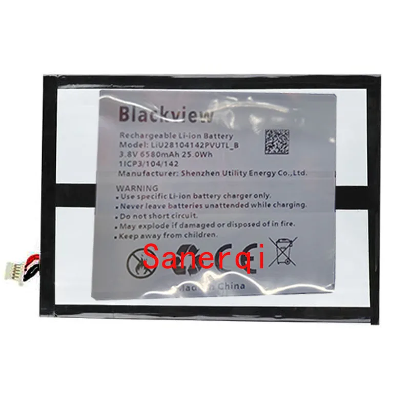 LiU28104142PVUTL-B Battery 6580mAh For Blackview Tab 8 Wifi Tablets Bateria