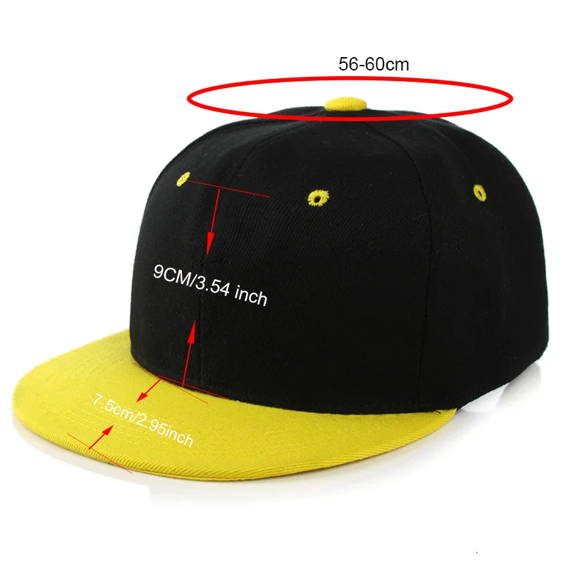 Boné de beisebol logotipo personalizado para homens e mulheres, cabido bonés, chapéu snapback, DIY, marca, hip hop, verão, 1pc