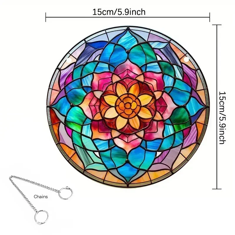 عقدة سلتيك صائد الشمس نافذة ملونة معلقة ديكور عيد الميلاد زخرفة جدار الفن SunCatcher مزرعة ديكور ، هدية هووسورمينغ