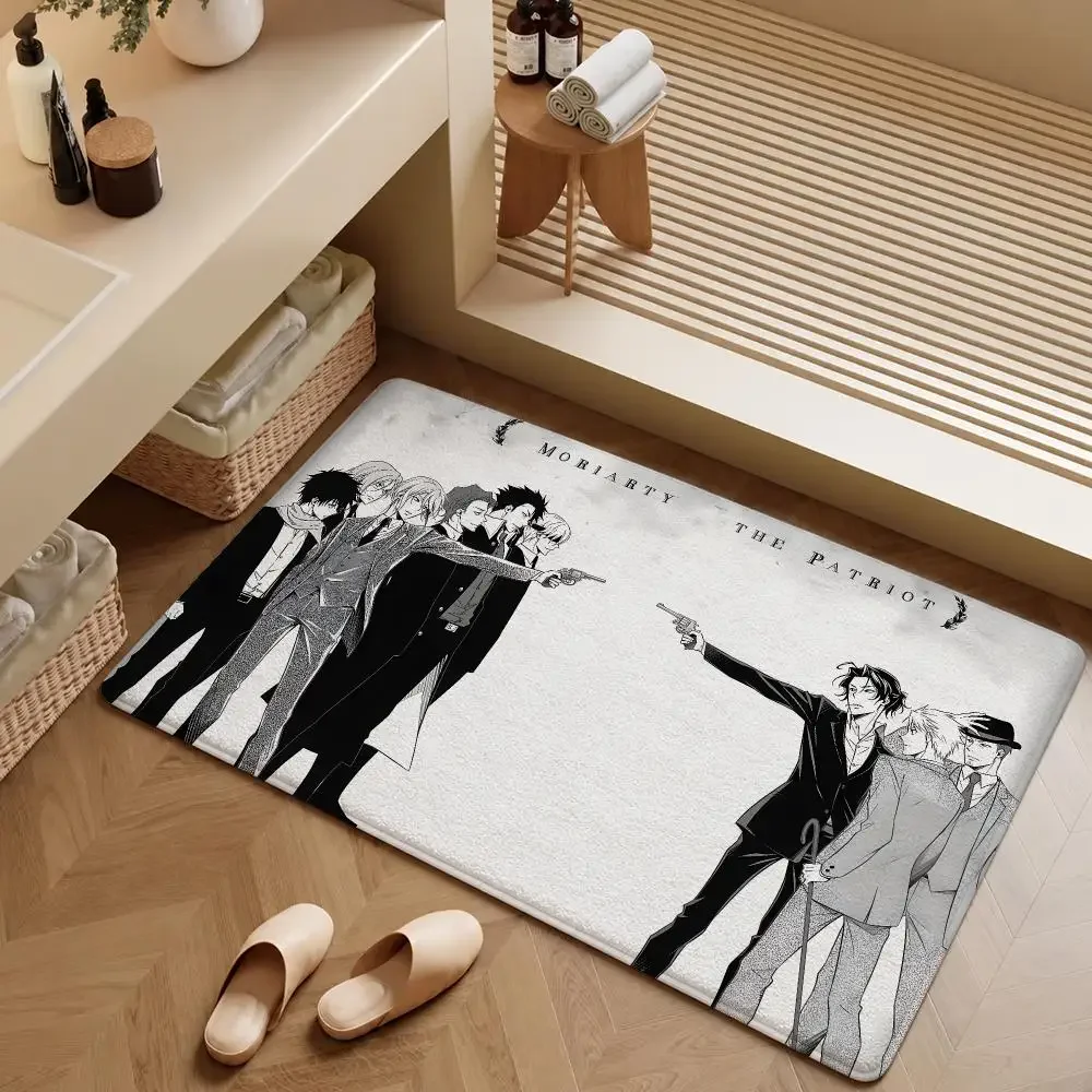 Anime Moriarty the Patriot William Louis Floor Mat Soft Flannel Entrance Doormat Non-Slip Washable Rug For Bedroom Home Decor