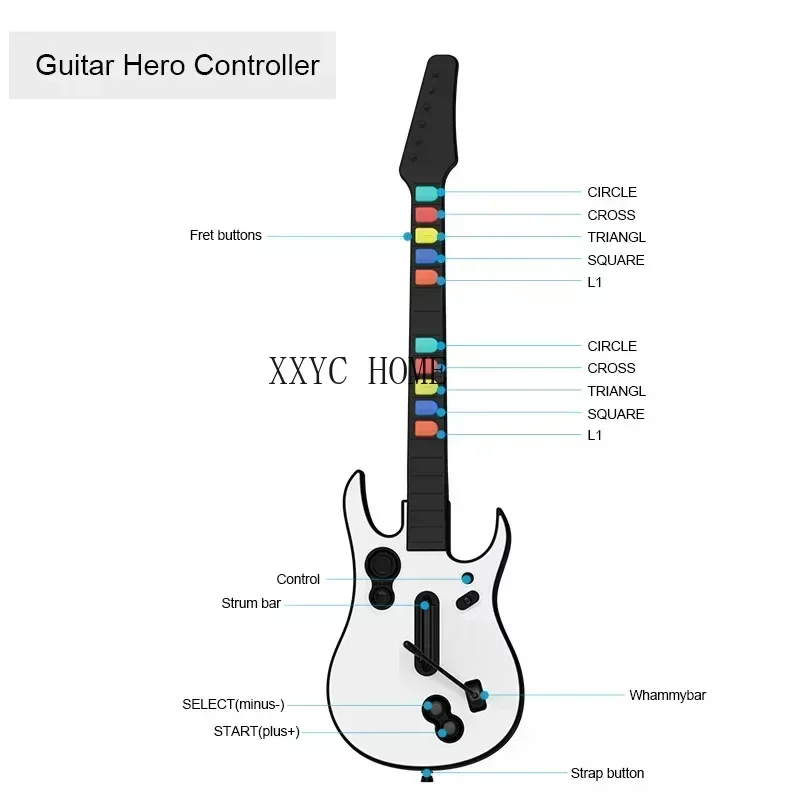 Guitar Hero Game Wireless Gaming Controller Guitar Hero Rock band 2.4 G Remote Guitar Handle Console Gamepad 10Key For PC PS3 PC