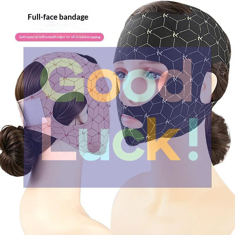 【WA】Full Coverage Reusable Facial Care Mask Ear Hook V Shape Full Face Wrap Soft Breathable Home Beauty Skincare Accessory