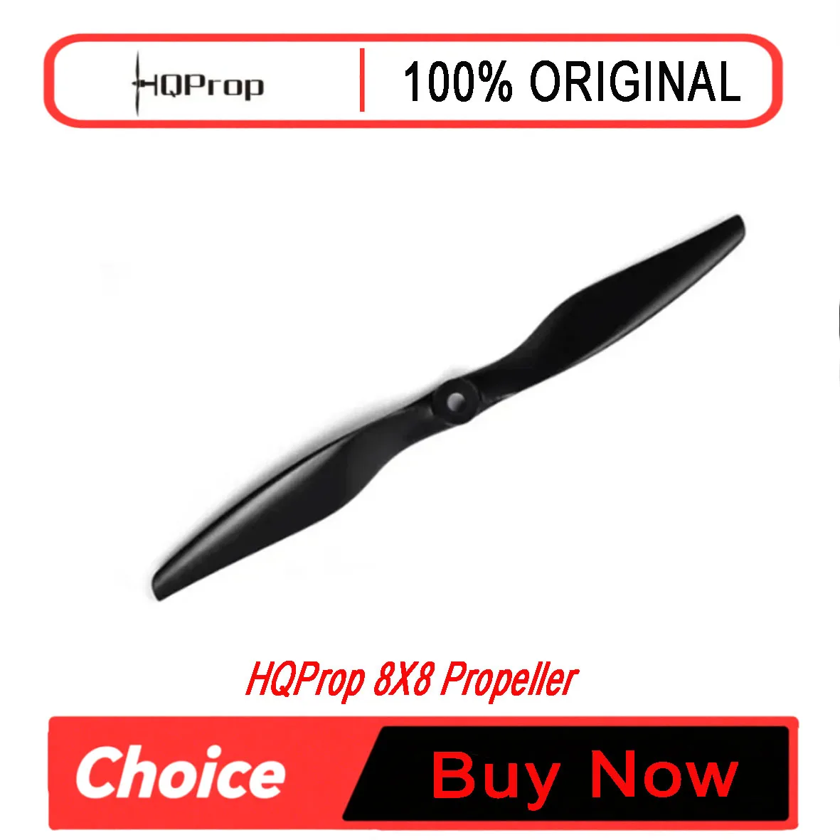 HQProp Thin Electric Pusher Prop 8X8 8Inch Glass Fiber Reinforced Nylon Propeller for Fixed Wing RC Airplane