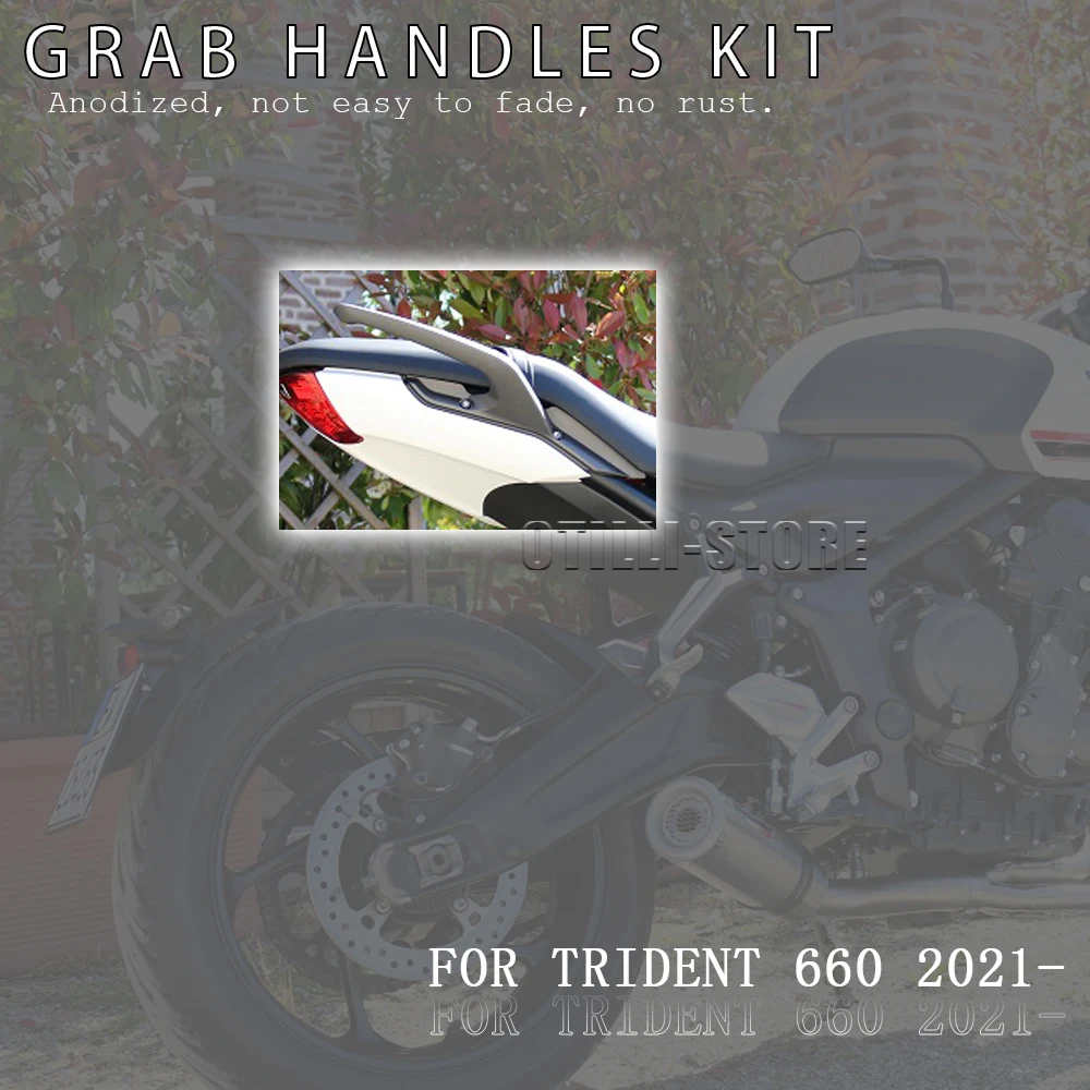 Bracciolo posteriore Trident 660 moto in alluminio Pillion passeggero maniglia bracciolo Kit per TRIDENT 660 2021-2023