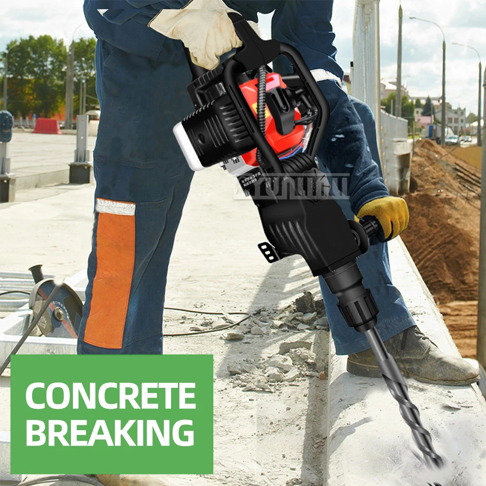 Gasoline hammer pick dual-purpose machine impact drill concrete crushing electric hammer electric pick gasoline drilling machine