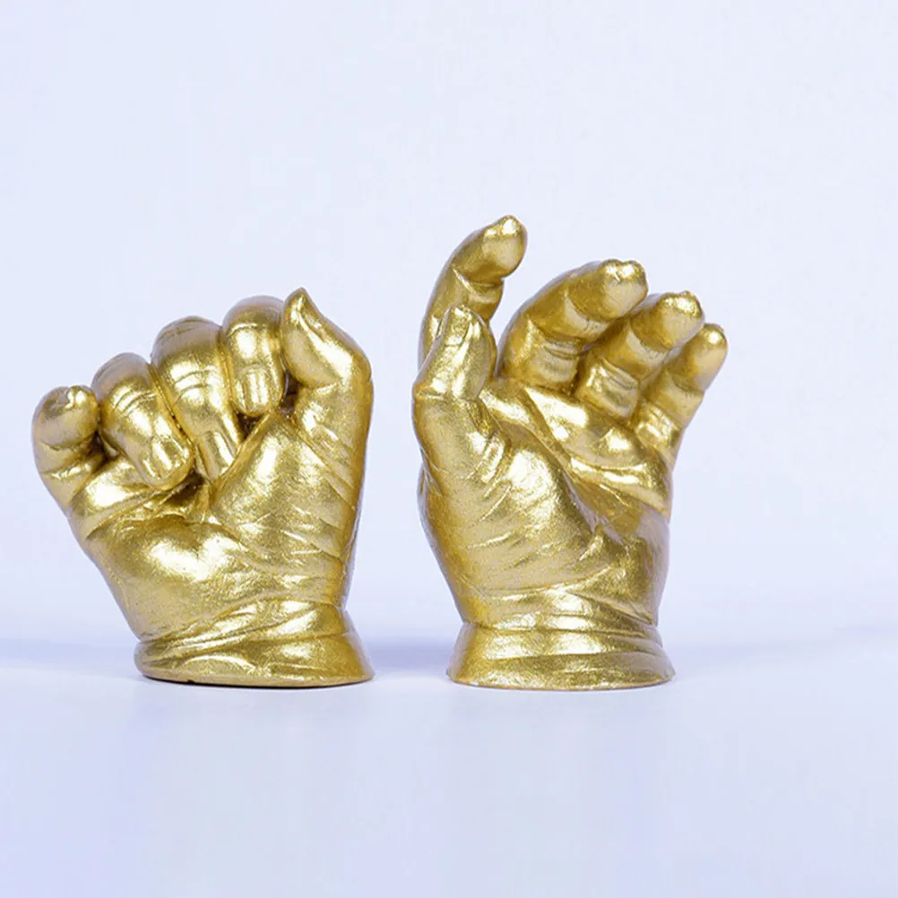

1Set DIY Hand Foot Plaster Casting Kit for Couples Families Infants Handprint Footprint Molding Kit Keepsake Home