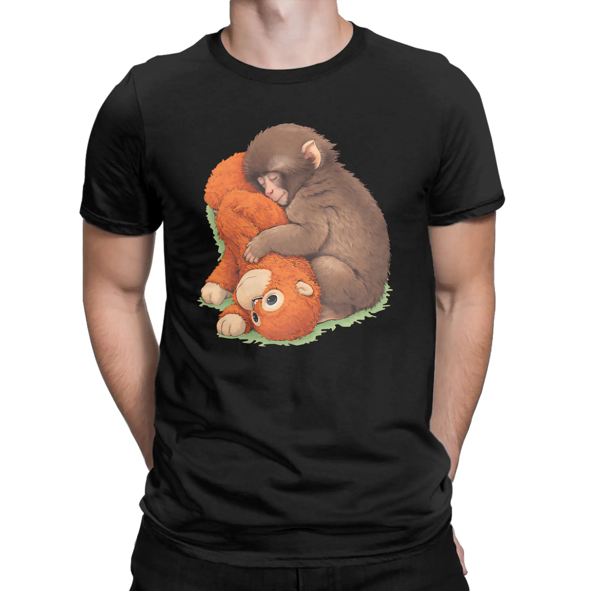 Harajuku T-Shirt Summer Punch Monkey Trendy Cool T Shirts  Cotton Tshirt for Man Awesome Design Short Sleeve Tees