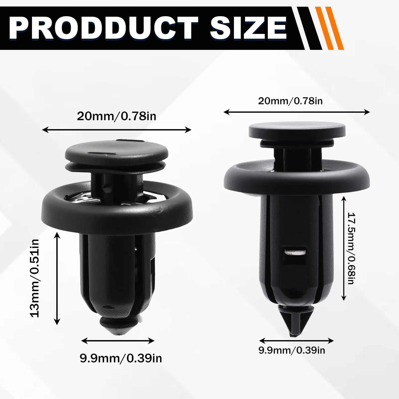 Front Grille Bumper Clips Push Rivet Fastener Fixing Fender Molding Retainer 91506S9A003 91505S9A003 For HONDA Accord Civic CR-V