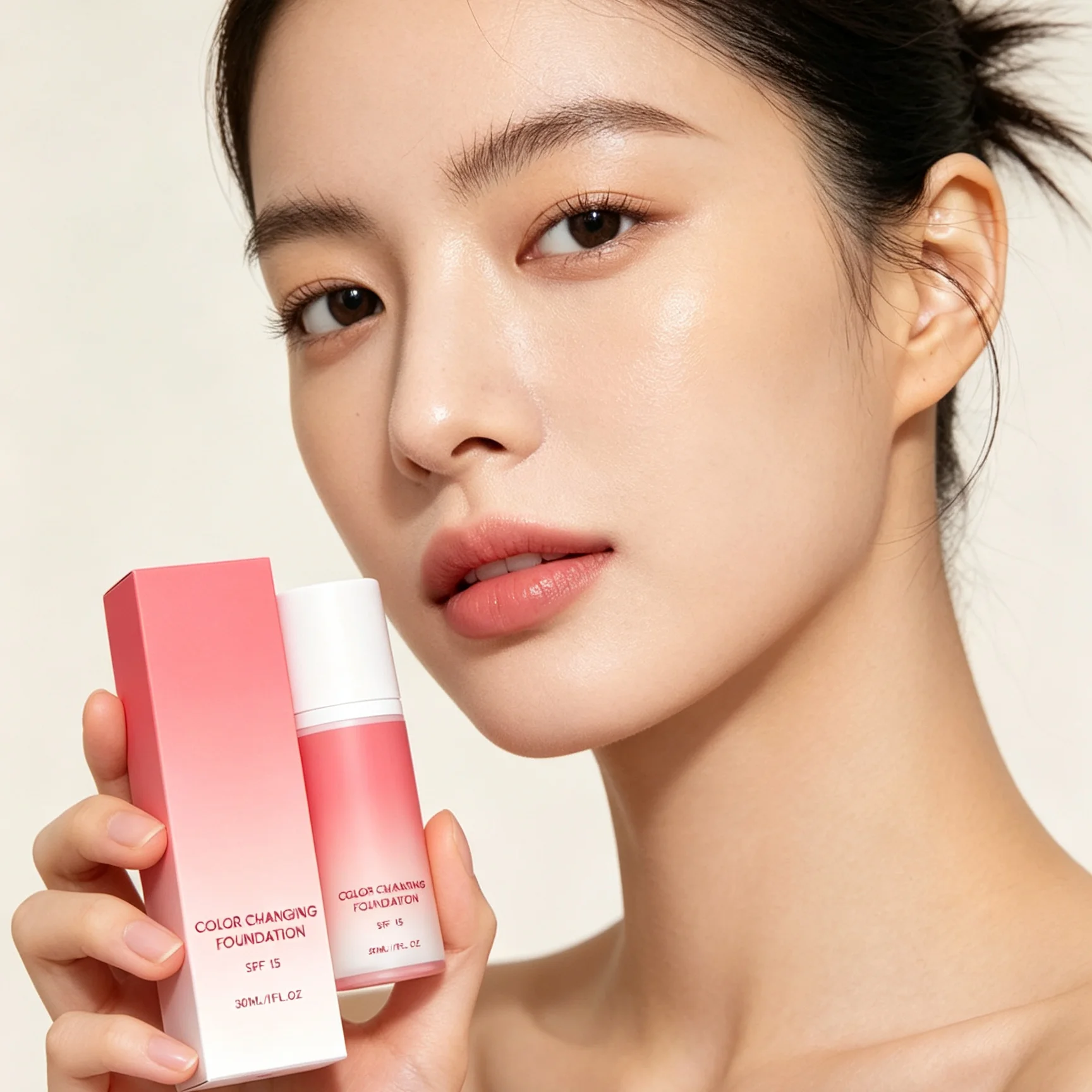Color Changing Foundation Spf 15 Waterproof Matte Moisturizing Skin Color Match Full Coverage Makeup Base Liquid Foundation 30ml