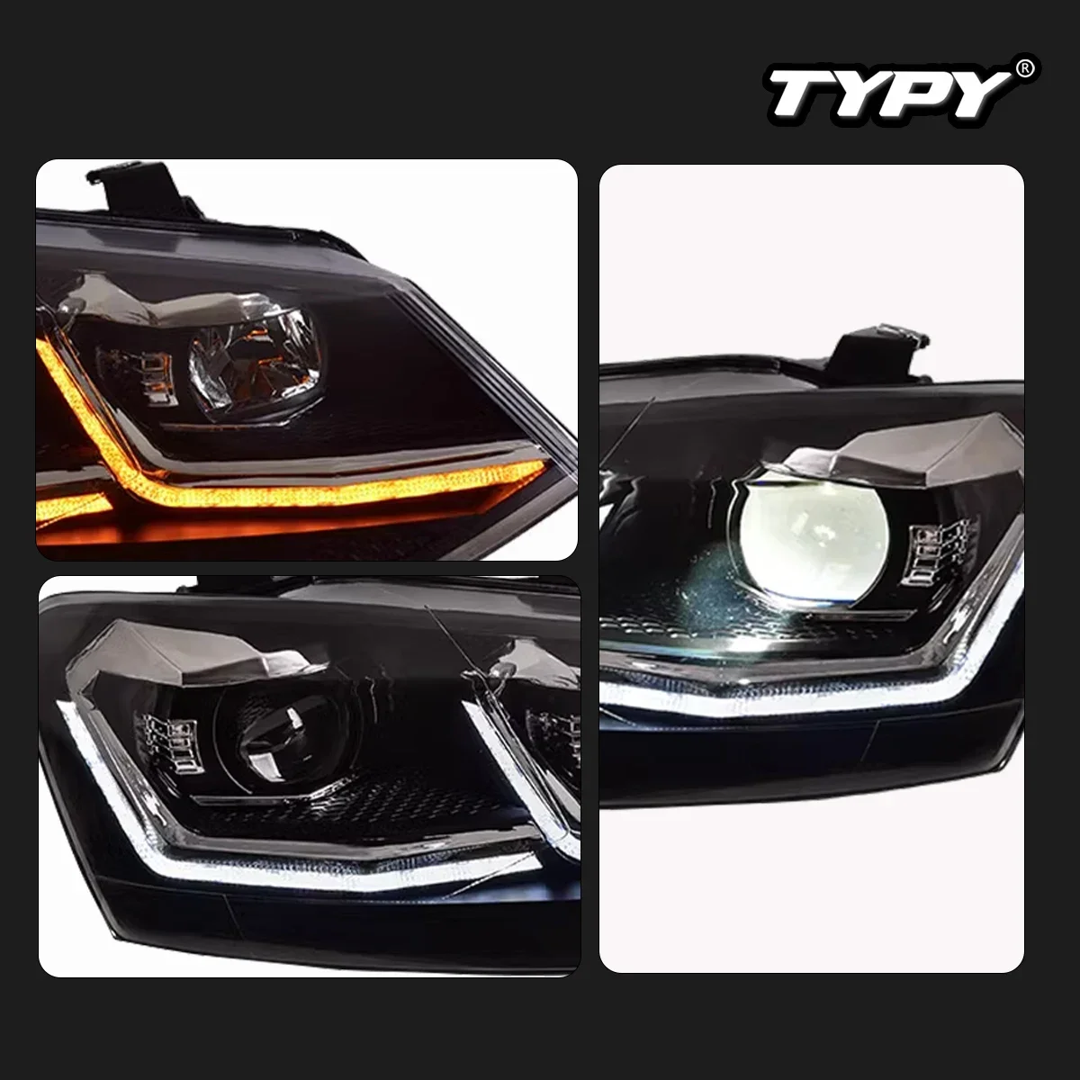 - Car Lights for V-W Polo LED Headlight Projector Lens Vento Head Lamp DRL Hid Head Lamp Bi Xenon Beam Accessories 2011-2018