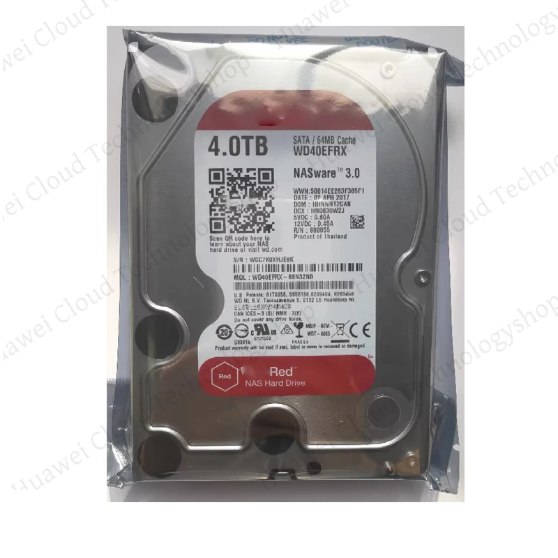 محرك الأقراص الصلبة الأصلي VVD40EFRX 4 تيرا بايت أحمر NAS 3.5 بوصة 4 تيرا بايت محرك الأقراص الصلبة الداخلي 5400 دورة في الدقيقة SATA 6 جيجابايت/ثانية 64 ميجابايت كاش لسطح المكتب