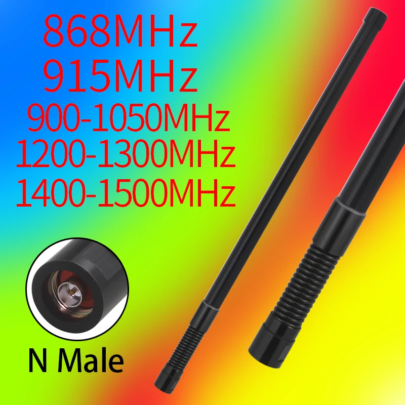 

868-915MHz 868MHz 915MHz 950-1050MHz 1.2G 1.4G 1400-1500MHz antenna for drone jammer module Helium Antenna N Male spring antenna