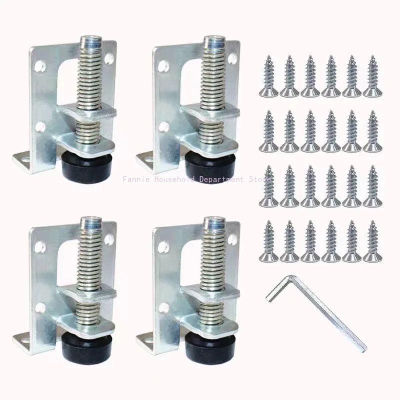 4sets Wardrobe Leveler Feet Adjustable Legs Furniture Levelling Feet Anti-slip Foot Pads Cabinets Tables Reinforced Support