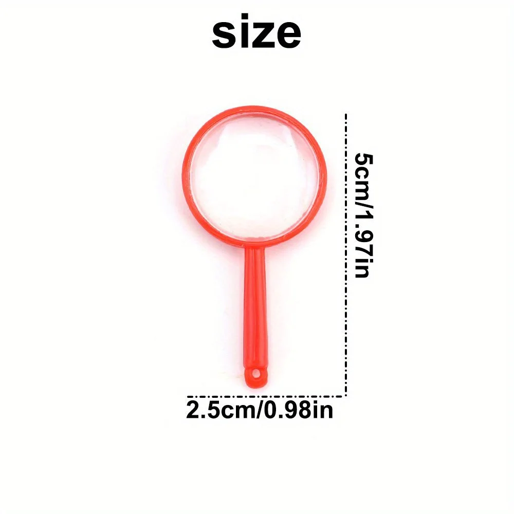 10pcs Multi-Colored Plastic Magnifiers 5cm - Handheld Field Observation Tools for Science Education, STEM Kits, Outdoor ZSY