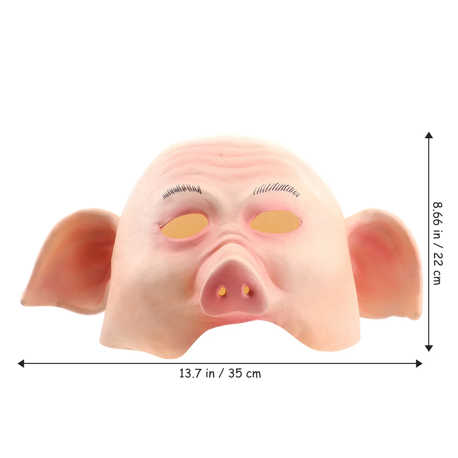 

Full Face Pig Head Mask Natural Green Latex Scary Halloween Masquerade Party Prop Cosplay Horror Pig Head Headgear