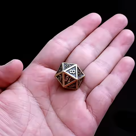 1 Piece Funny Kirsite Metal Dice Standard 20/4 Sided Decider Board Game Acessorios