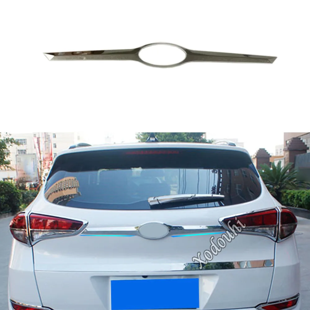 

For Hyundai Tucson 2015 2016 2017 2018 Car Styling Body Trunk Lid Cover Molding Rear Door Tail Gate Trim Stick Frame Part 1PCs