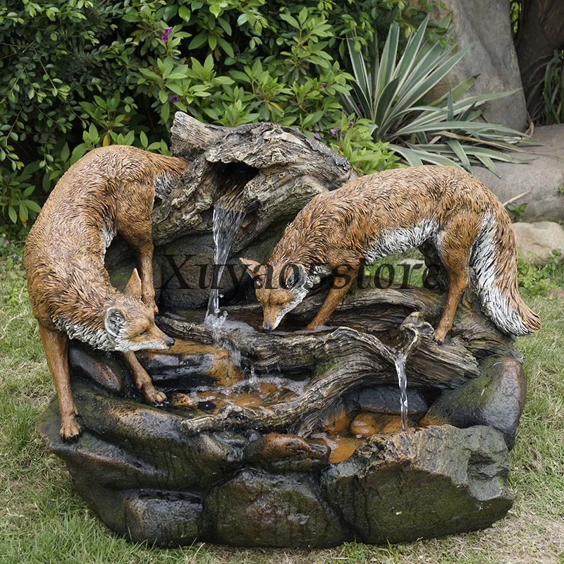 Resin Fountain Flowing Outdoor Garden Animal Balcony Garden Home Circulation Flowing Water Floor Landscape Ornaments Courtyard