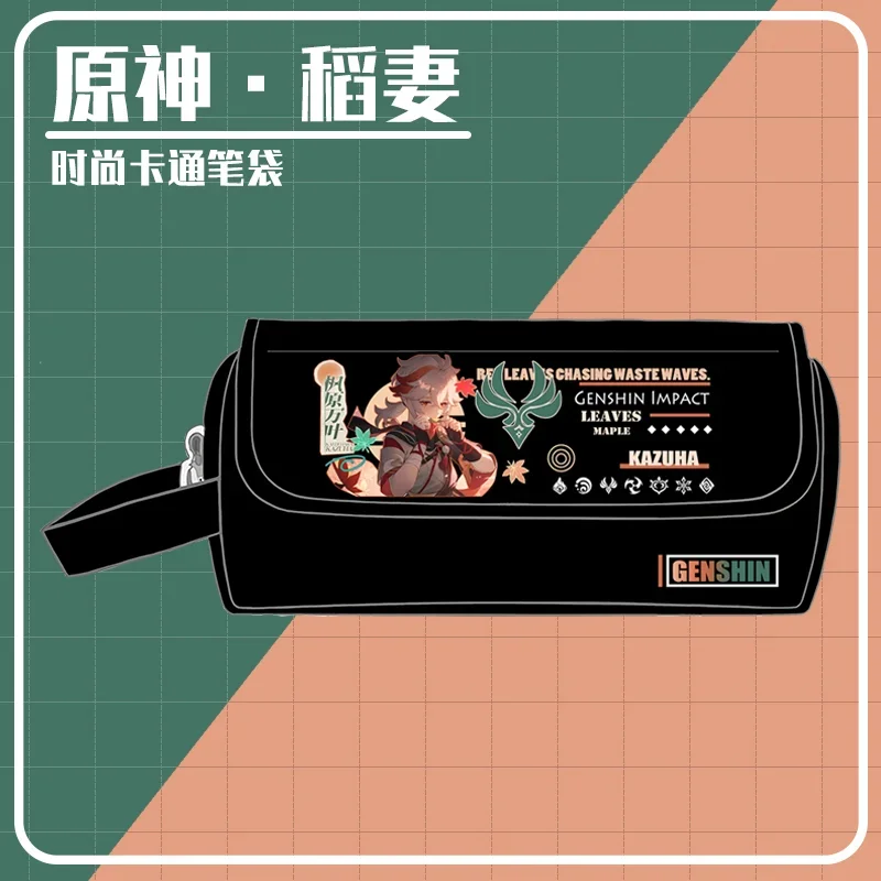 Anime Game Cos Keqing Hutao Tartaglia Yae Miko Etc. Stationery New Product Clamshell Organizer Pencil Case Gift