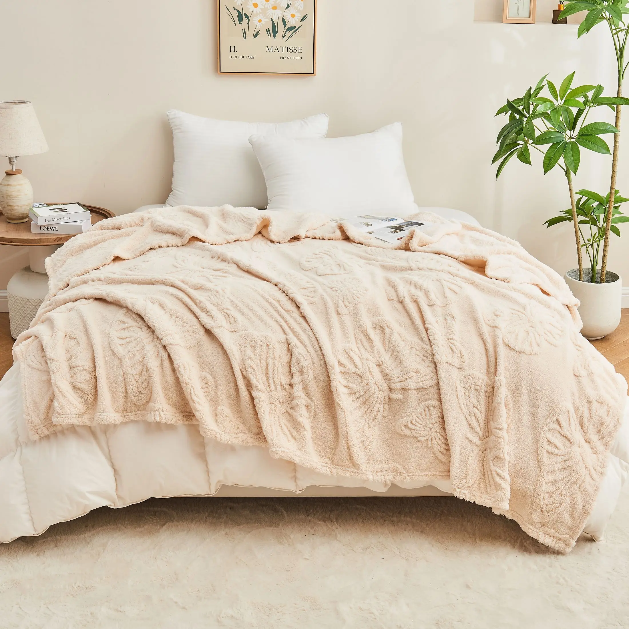 قطعة واحدة من بطانية معنقدة على شكل فراشة ثلاثية الأبعاد مميزة للتهوية |   متعددة الاستخدامات للسرير والأريكة وناعمة لجميع المواسم