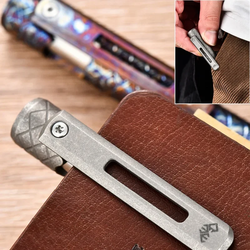 Titanium Alloy PEI Pen Business Gel Pen Outdoor EDC Pen Signature Writing Pen Pocket Multi-purpose Tool Ballpoint Pen