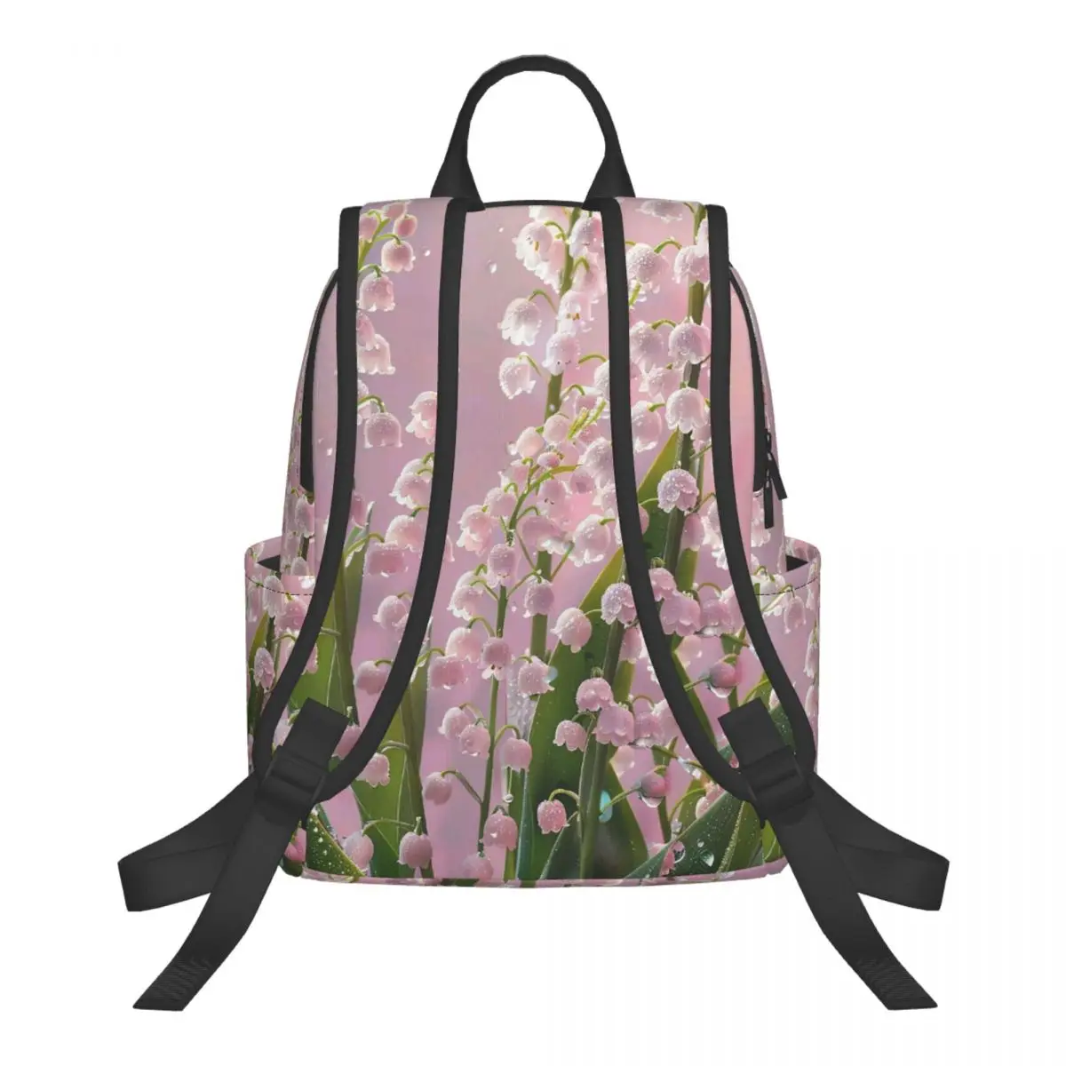 Vibrant Convallaria Pattern Student Backpack School Bag Hiking Travel Daypack for Men Women Bookbag Shoulder Bags